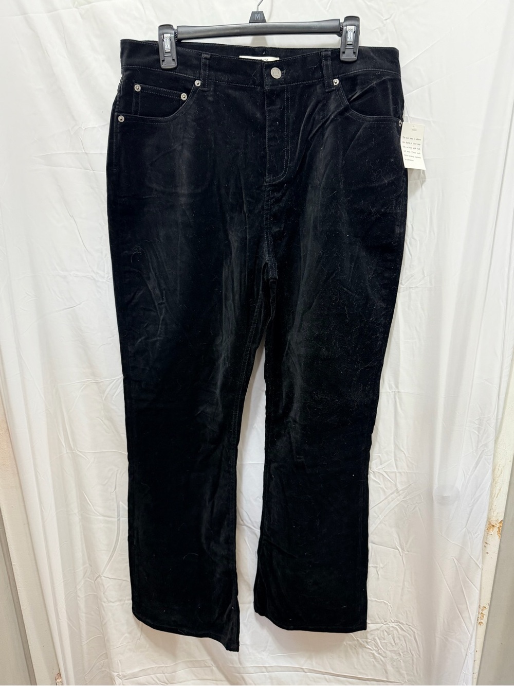 Liz Claiborne Black Velvet Wide-Leg Pants